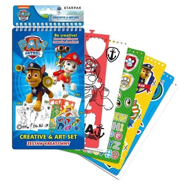 Mancs őrjárat kreatív szett sablonokkal, matricákkal Paw Patrol
