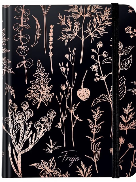 Florette Bullet Journal - Frujo Black Viszkok Fruzsi testreszabható /határidő/ napló