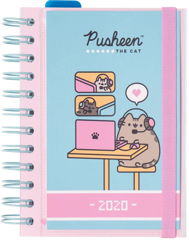 Pusheen cicás napi tervező 2020 - keményfedelű gumis határidőnapló