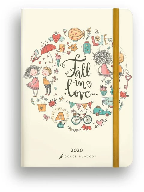 Heti tervező - Secret Calendar B6 Dolce Blocco - Fall in love határidőnapló / naptár