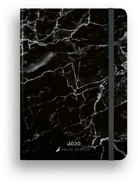 Heti tervező - Secret Calendar B6 Dolce Blocco - Marble Nero határidőnapló / naptár