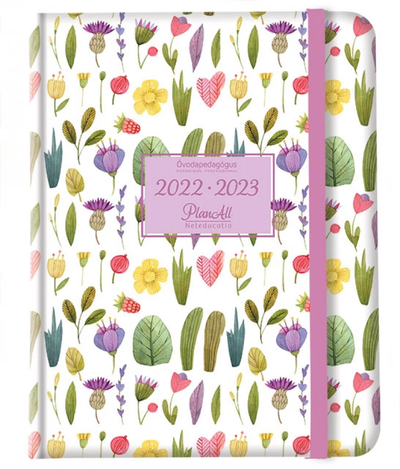 Óvodapedagógusi tervező - PlanAll Mid-Year naptár 2022/2023 - B5 - Little Garden