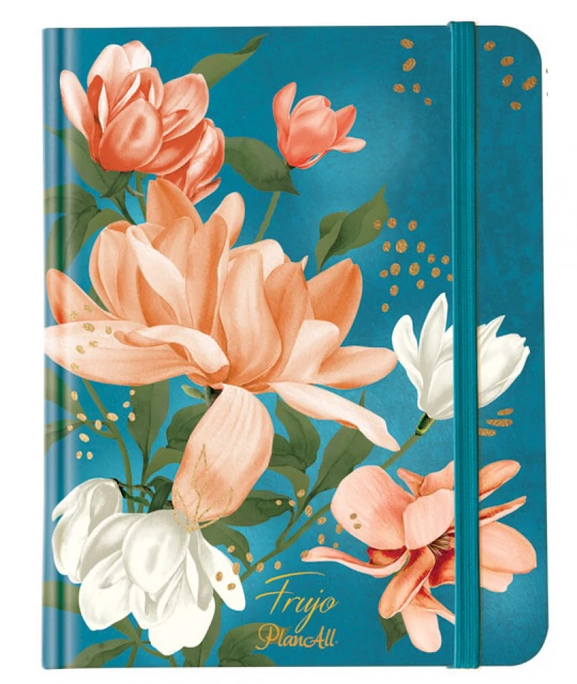 Viszkok Fruzsi Bullet Journal - Frujo Blue Magnolia - testreszabható /határidő/ napló