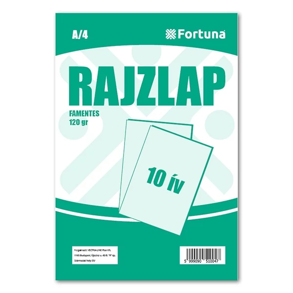Rajzlap A4 famentes - 10 db/csomag - Fortuna