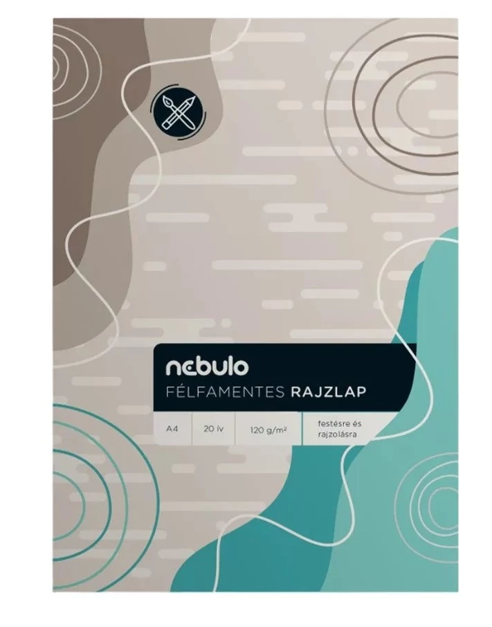 Rajzlap A4 félfamentes - 20 db/csomag - Nebulo tömb