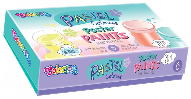Tempera készlet - Pasztell tégelyes tempera - 6 szín - 6x20 ml - Colorino Pastel
