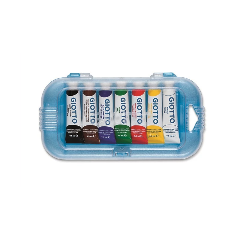 Tempera készlet GIOTTO - 7 szín 7,5 ml - műanyag dobozban