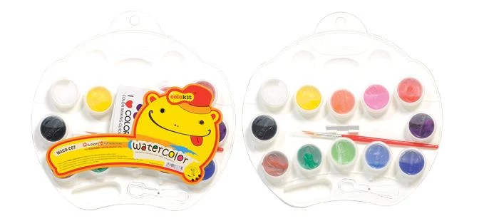 Vízfesték ColoKit 12x6 ml ajándék ecsettel és keverőkanállal