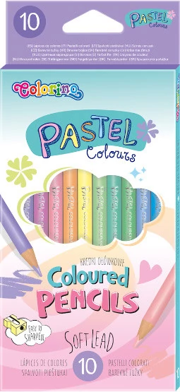 Színes ceruza készlet Pasztell - 10 szín - Colorino Pastel