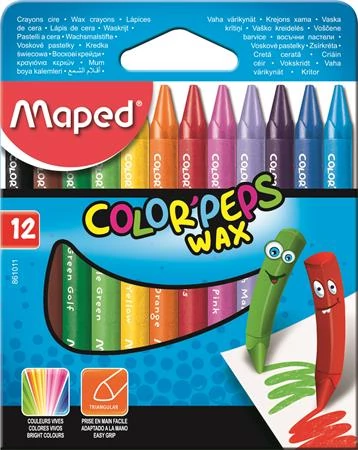 Zsírkréta / Viaszkréta - Maped Color Peps Wax háromszögletű - 12 szín