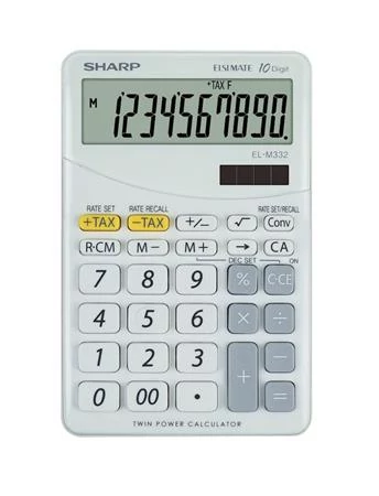 Asztali számológép - 10 számjegyes - SHARP EL-332 - Fehér