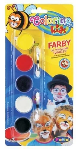 Colorino arcfestő készlet 5 színnel felvivő ecsettel