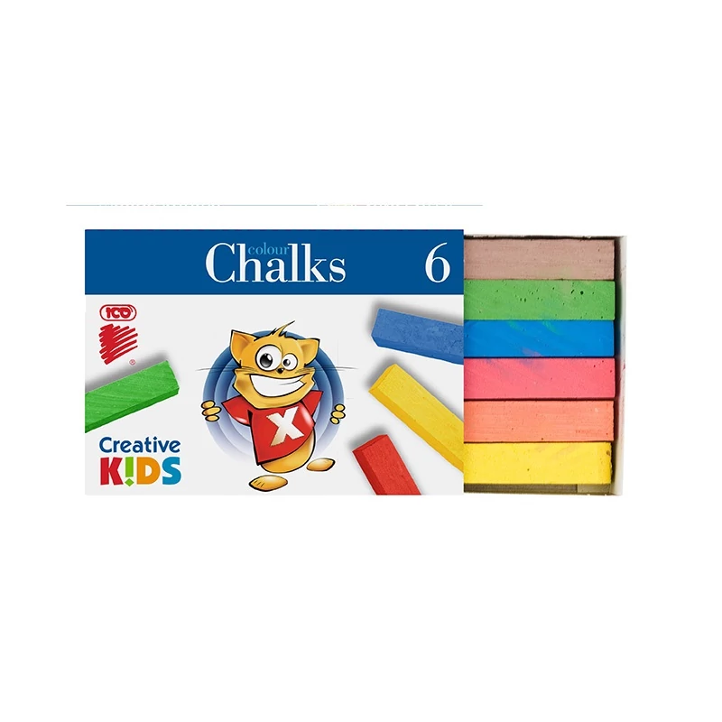 Táblakréta színes - ICO Creative Kids - 6 db