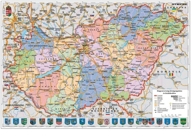 Tanulói munkalap - Magyarország közigazgatása / Magyarország domborzata térkép