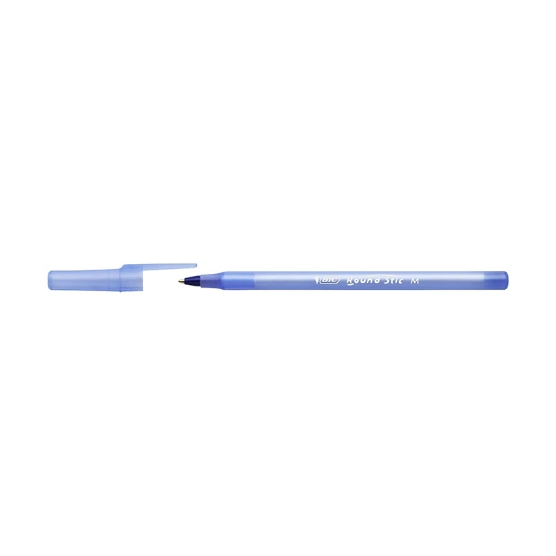 Golyóstoll - BIC Round Stic Medium kupakos - kék tintával