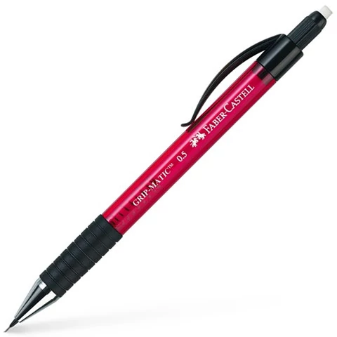 Faber-Castell Grip-Matic 1375 - 0,5 mm nyomósirón - önadagolós töltőceruza - Piros