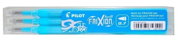 Tollbetét Pilot Frixion Clicker / Ball radírozható rollertoll betét - 0,35 mm vonalvastagságú - világoskék