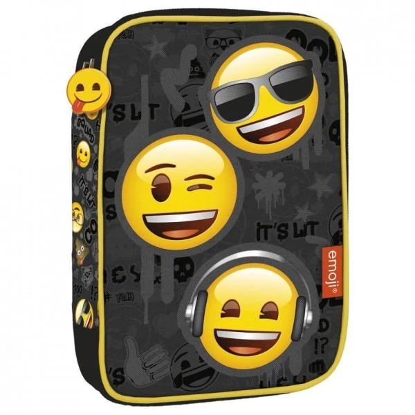 Emoji emeletes töltött tolltartó - Smiley