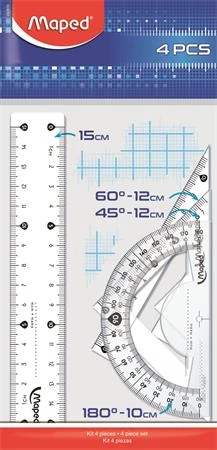 Vonalzó készlet 4 db-os - Maped Start - kicsi