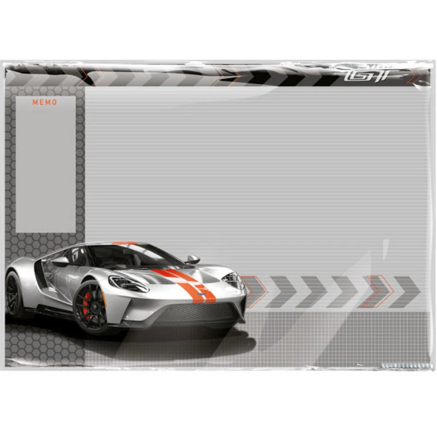 Asztali könyöklő - sportkocsis jegyzetelhető füzetalátét - Ford GT Silver